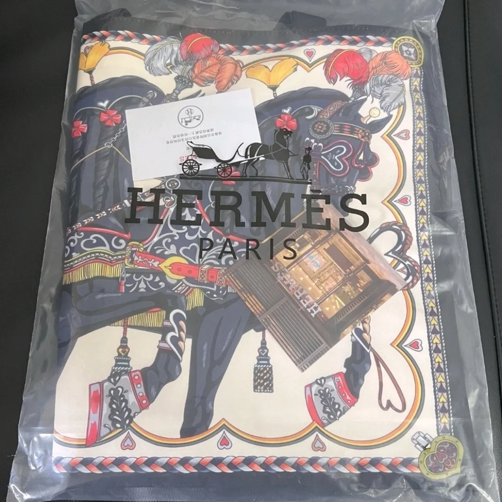 Hermès Multicolor Equestrian Design Tote, Birthday Gift, New! - Picture 8 of 8